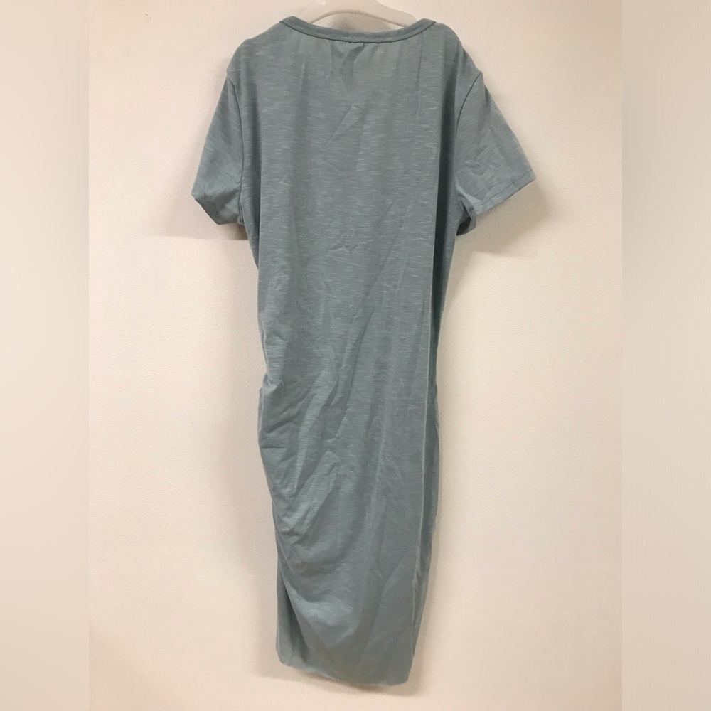 Women Round Neck Short Sleeve Midi Dress Party Wedding Summer Causal Dress - Picture 2 of 3